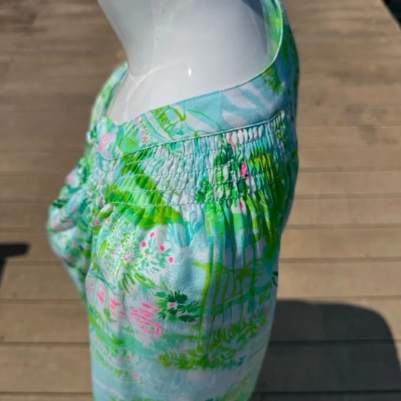 Honda Classic Gold Lilly Pulitzer Tropical Green and Blue Blouse - Picture 4 of 11